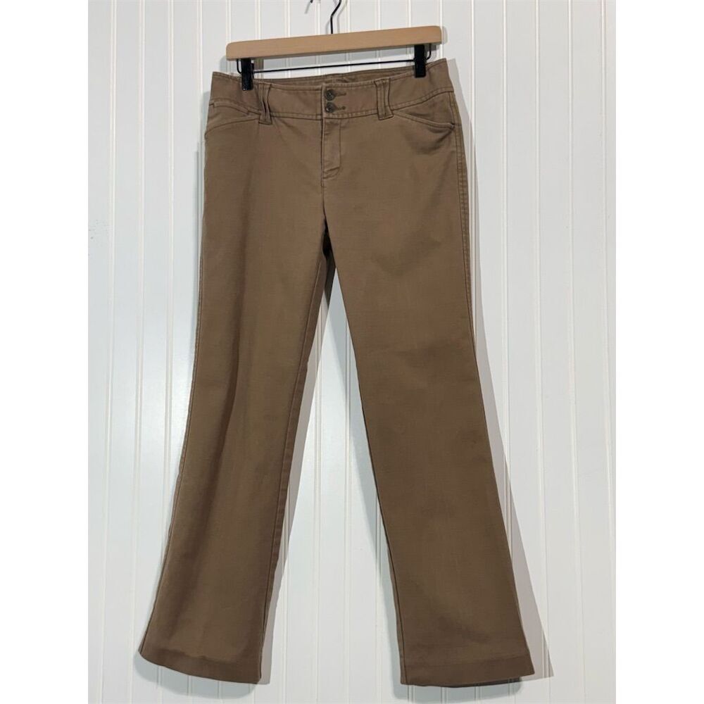 Eddie Bauer Mercer Fit Khaki Pants Women’s 10 Beige Stretch Casual Straight Leg‎